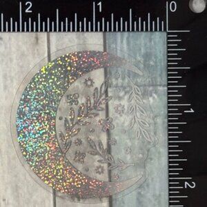 🌀10/$10🌀 Silver Translucent Holographic Waterproof Vinyl Sticker Decal